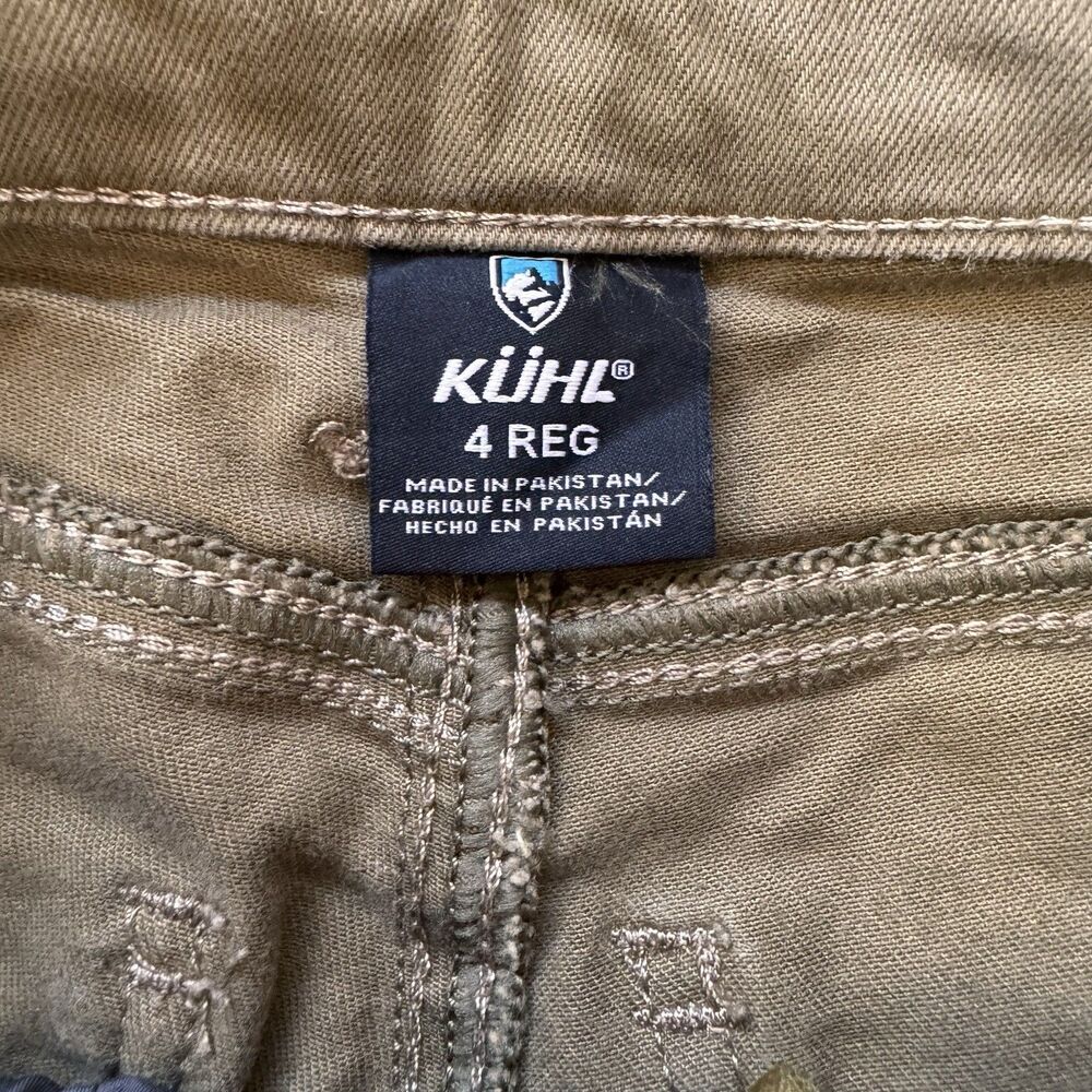 Kuhl Kontour Skinny Jeans Olive Green Women's 4 Reg Hiking Outdoors Tie Waist - Picture 4 of 13